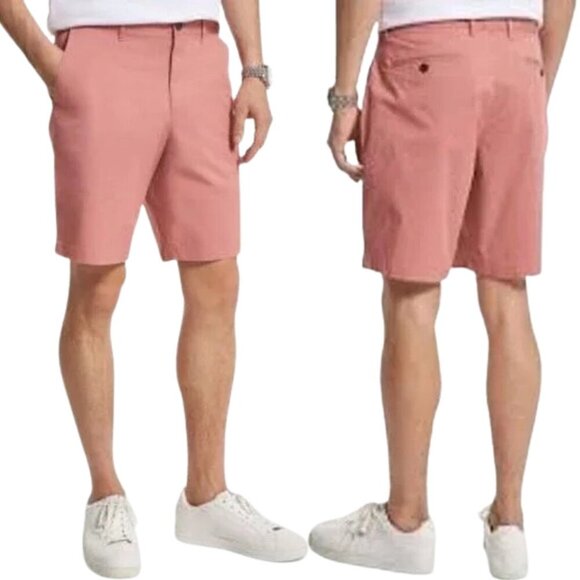 NWT Michael Kors Men's Stretch Chino Shorts in Dusty Rose Sz. 29 - Picture 1 of 4